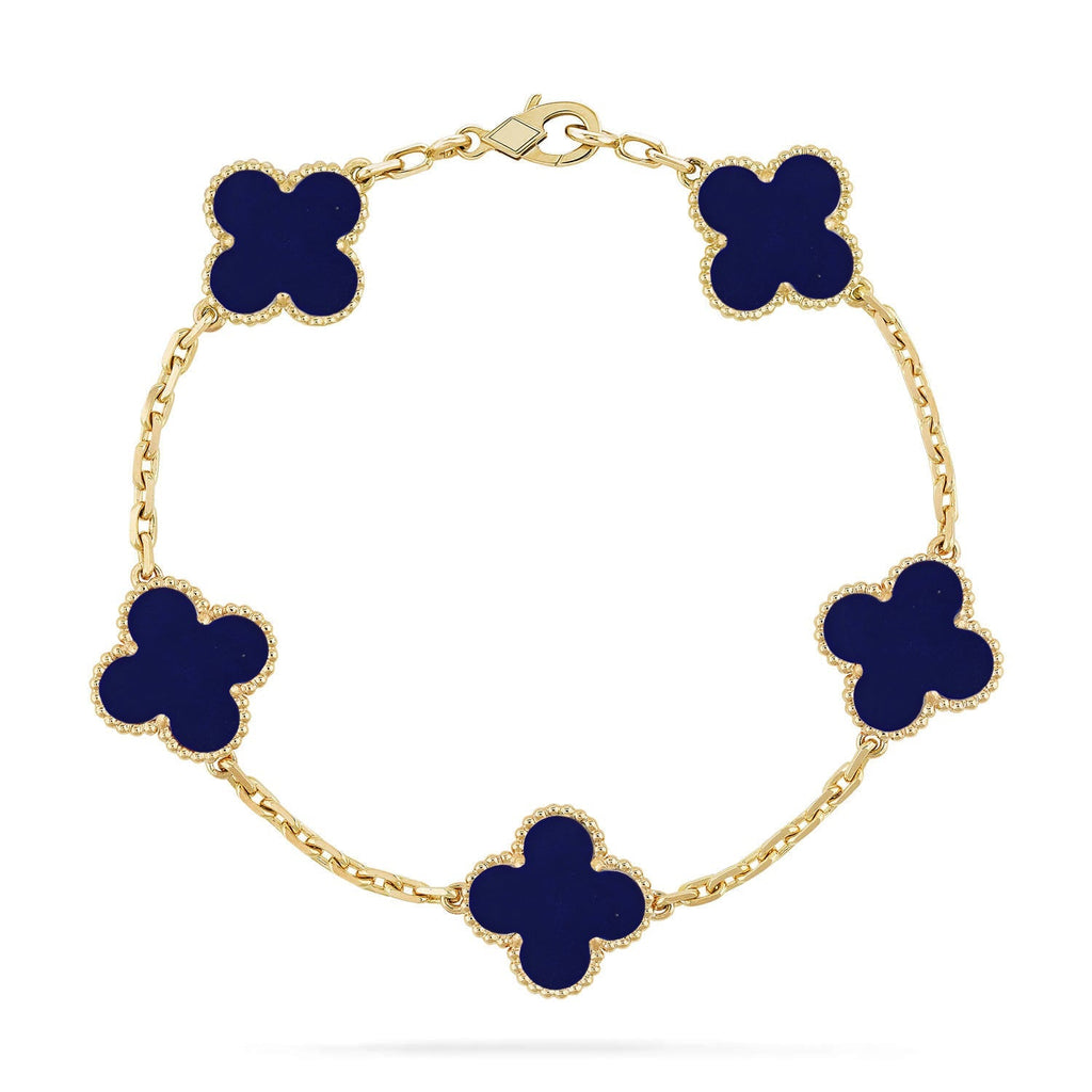 CLOVER 5 MOTIF LAPIS LAZULI BRACELET COLLECTION VIP