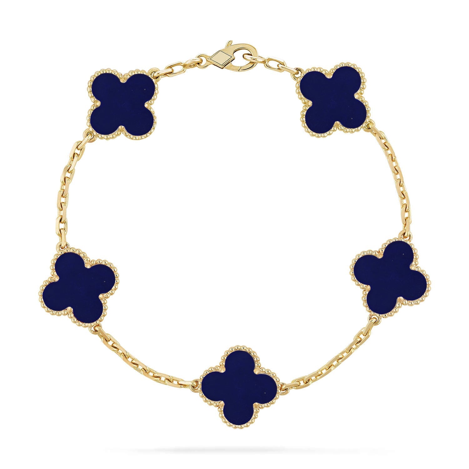 CLOVER 5 MOTIF LAPIS LAZULI BRACELET COLLECTION VIP