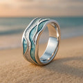 OCEAN WAVE BAND RING