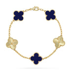 CLOVER 5 MOTIF LAPIS LAZULI BRACELET COLLECTION VIP