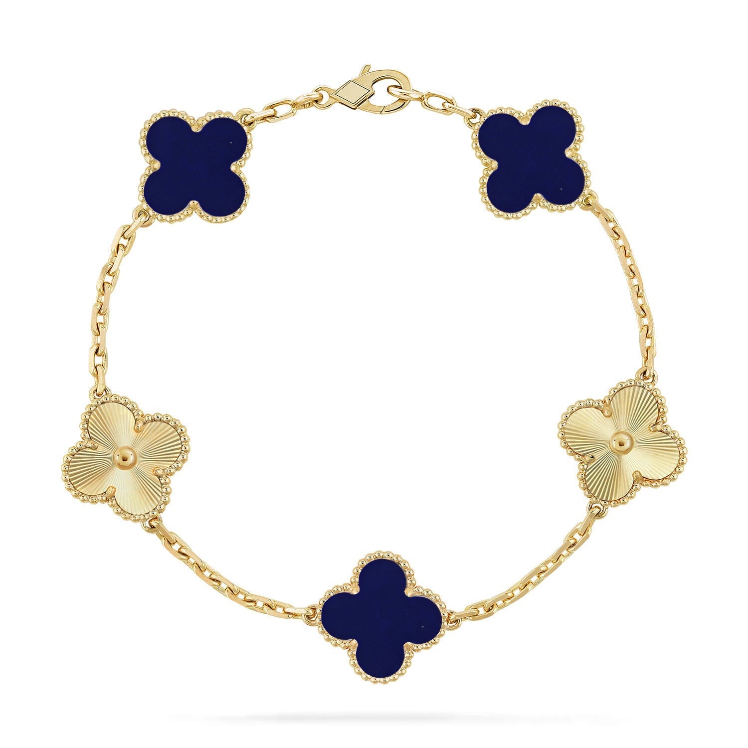 CLOVER 5 MOTIF LAPIS LAZULI BRACELET COLLECTION VIP