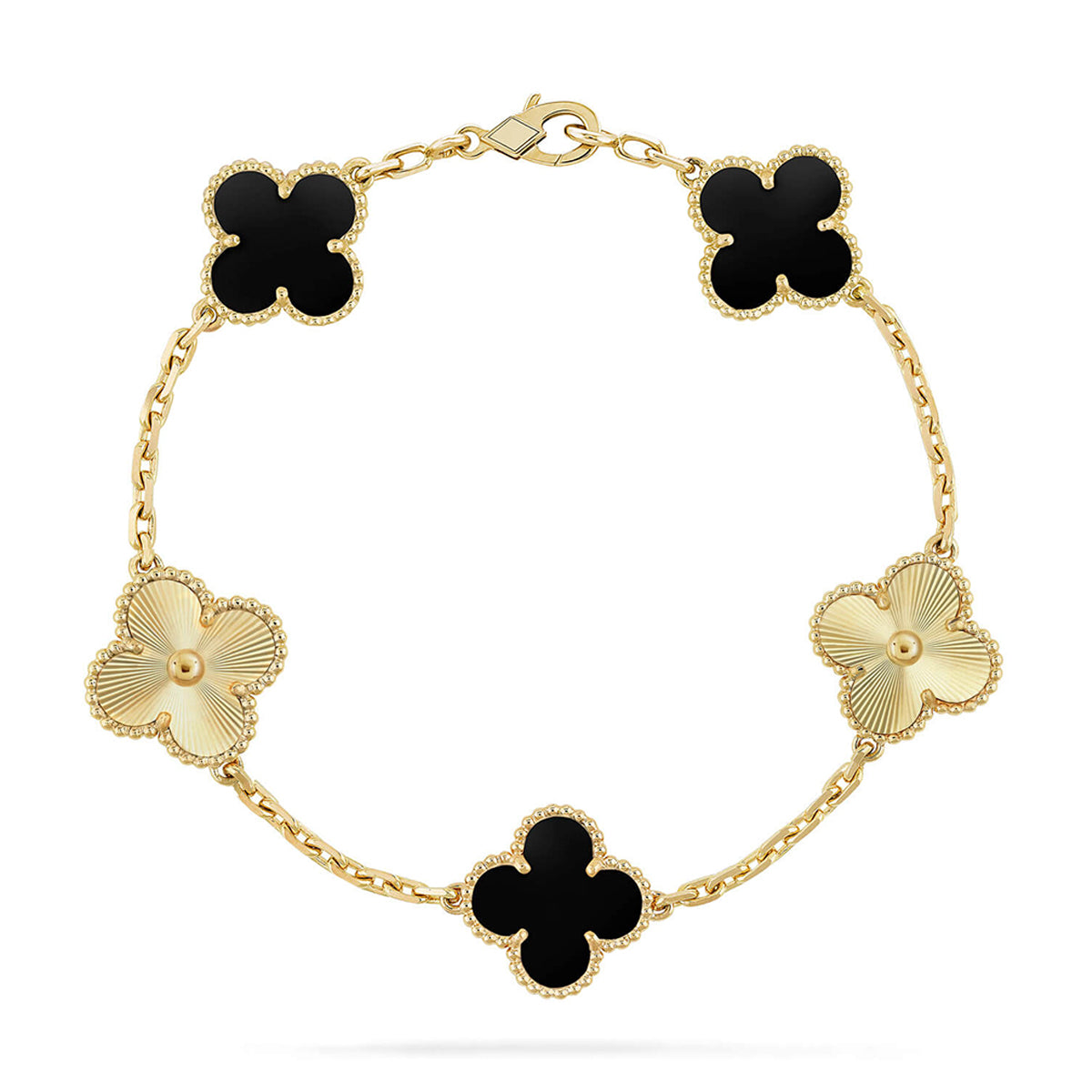 CLOVER 5 MOTIF ONYXS BRACELET COLLECTION
