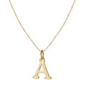 14k Minimal Serif Initial Necklace