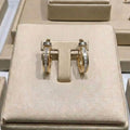Vintage gold and diamond earrings