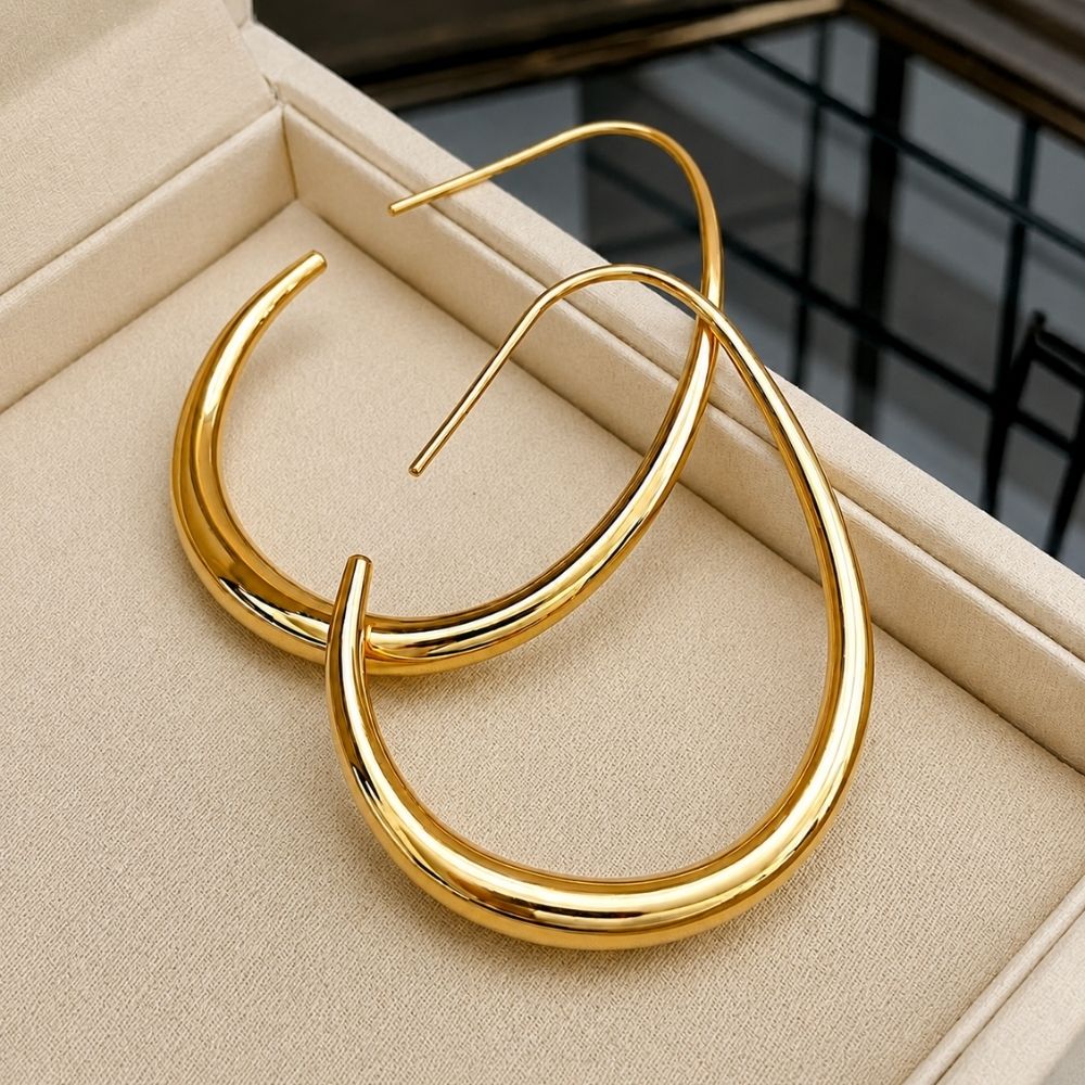 Antique Gold Hoop Earrings