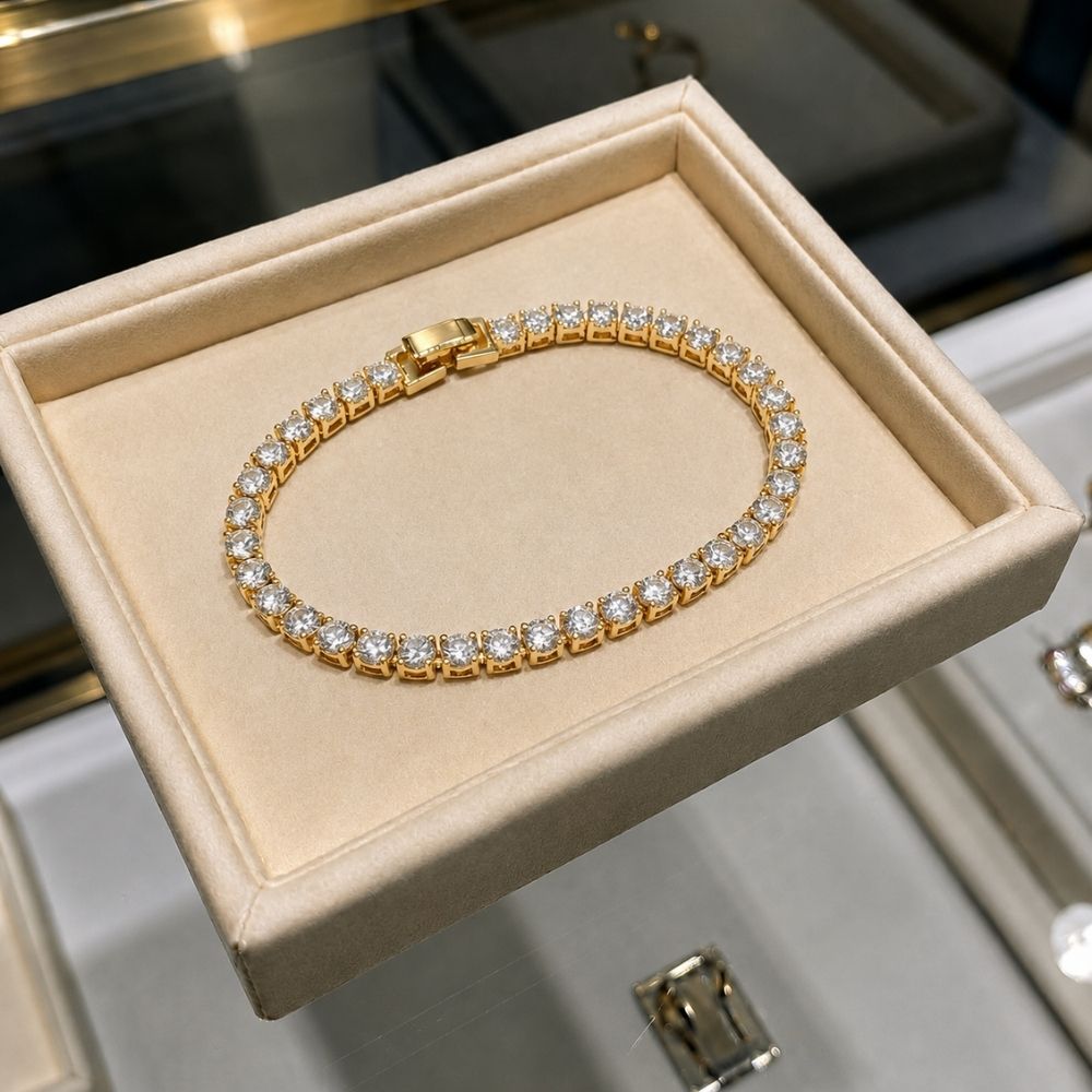 Tennis Gold Bracelet