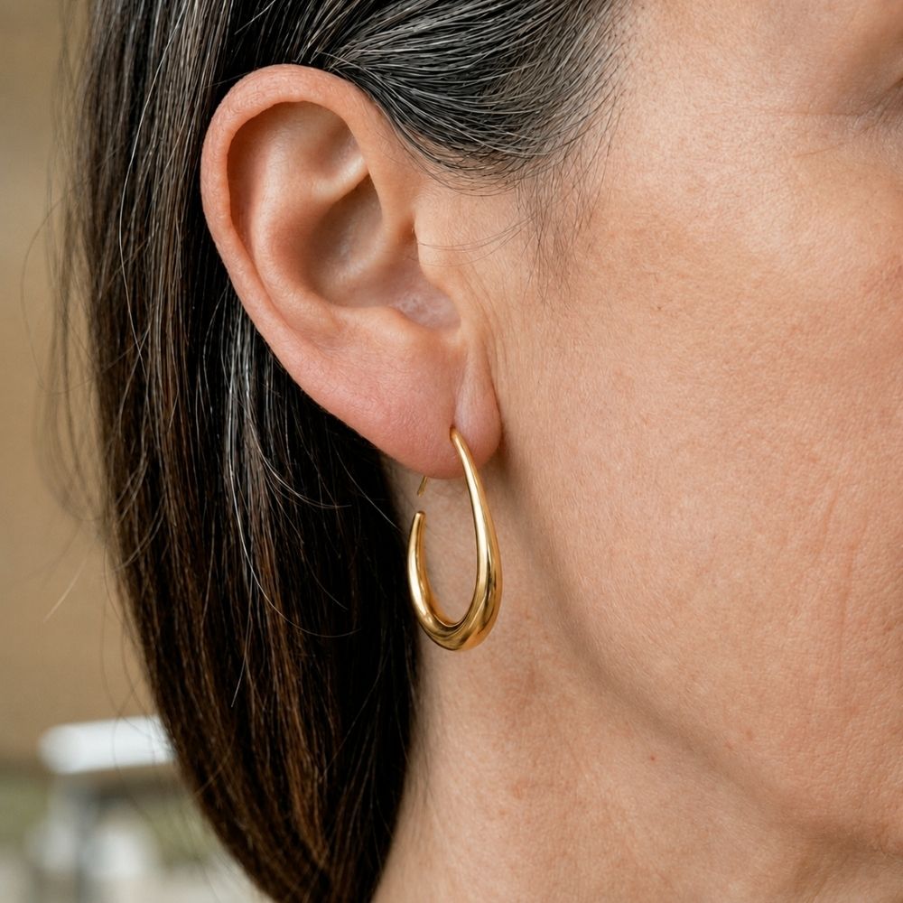 Antique Gold Hoop Earrings