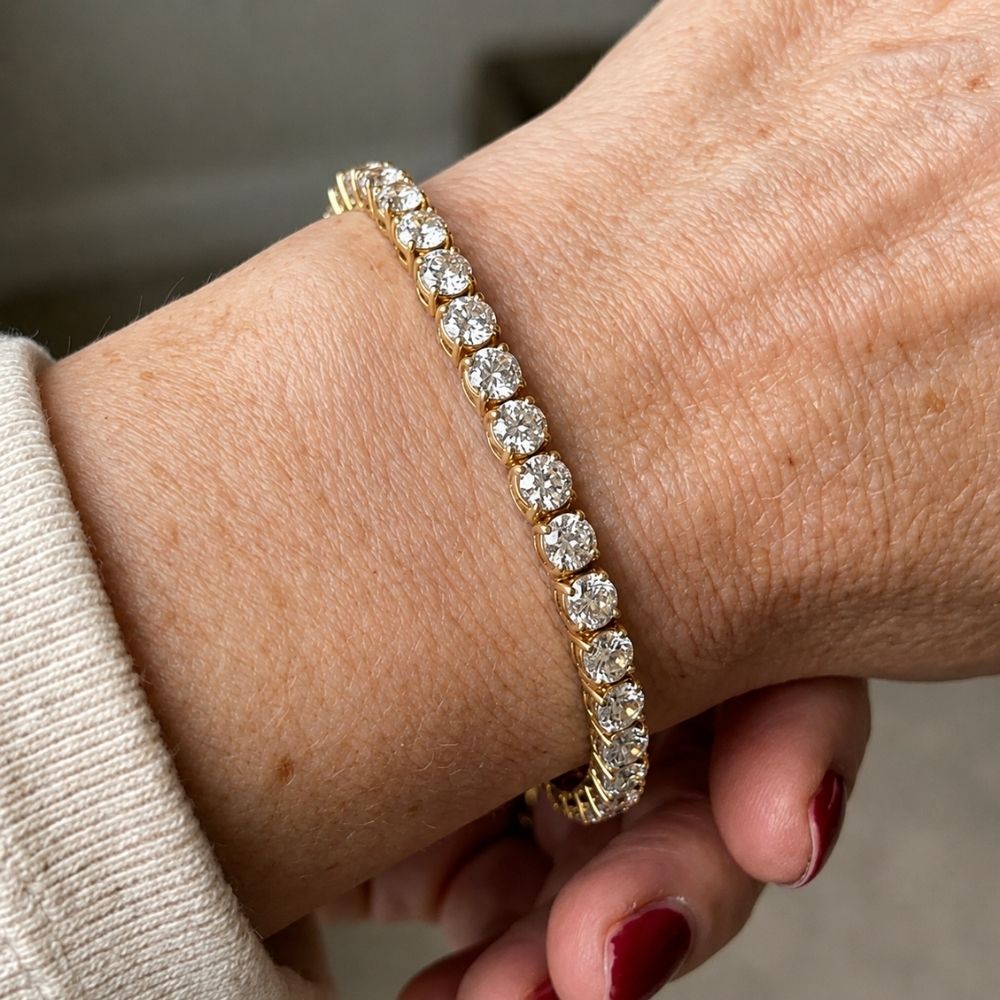Tennis Gold Bracelet