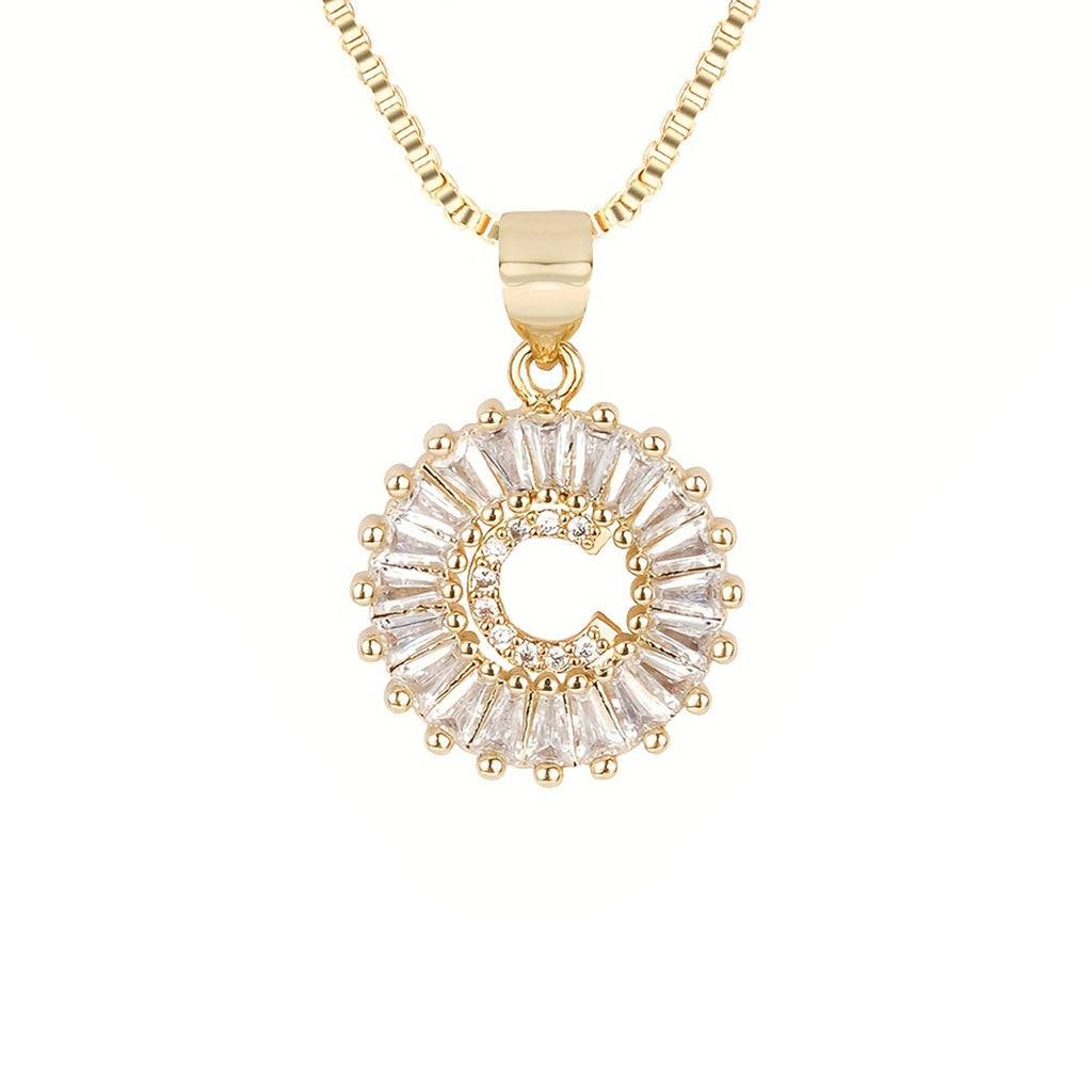 Circle Initial Necklace