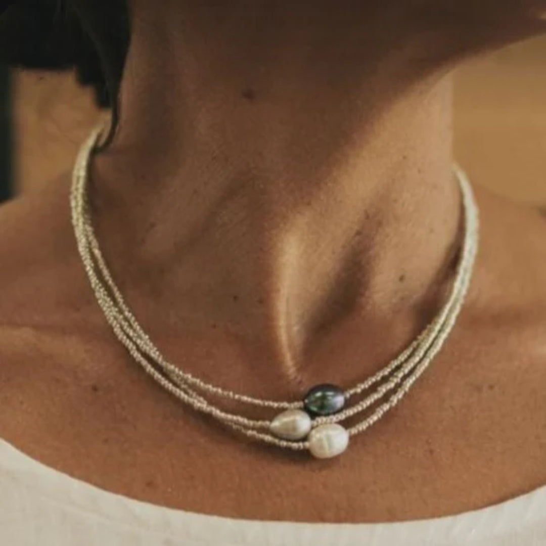 Classic Pearl Charm Necklace