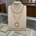 Classic Three Row Gold Necklace