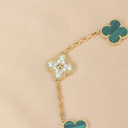 CLOVER 5 MOTIF MALACHITE BRACELET COLLECTION VIP