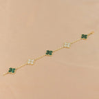 CLOVER 5 MOTIF MALACHITE BRACELET COLLECTION VIP