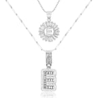 2pc 14k Diamond Letter Initial Necklaces