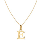 14k Minimal Serif Initial Necklace