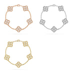 CLOVER 5 MOTIF FULL DIAMOND BRACELET COLLECTION