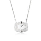 Dainty Belt Buckle Letter Initial Necklaces