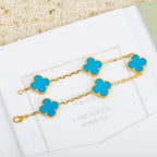 CLOVER 5 MOTIF TURQUOISE BRACELET COLLECTION