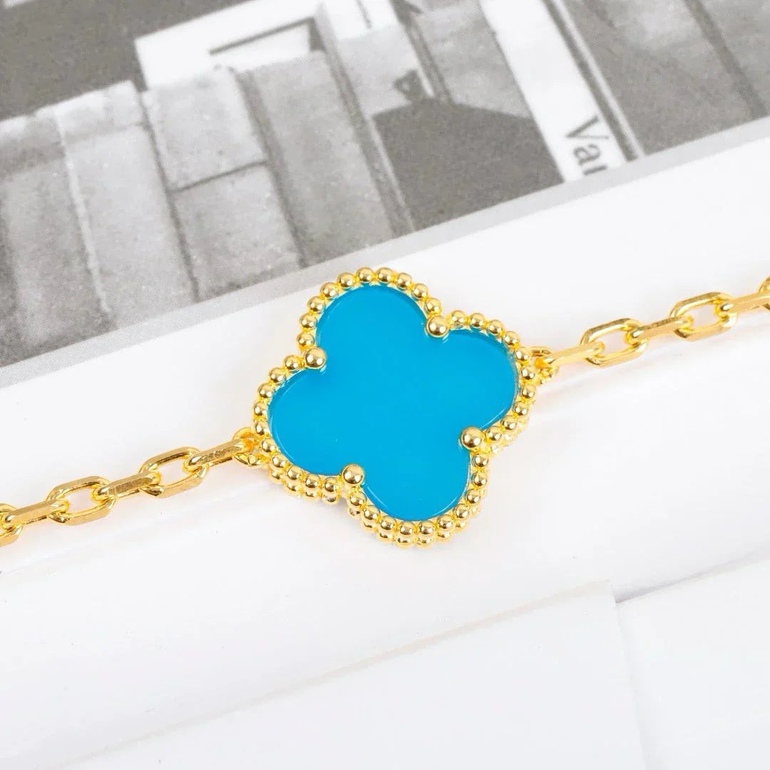 CLOVER 5 MOTIF TURQUOISE BRACELET COLLECTION