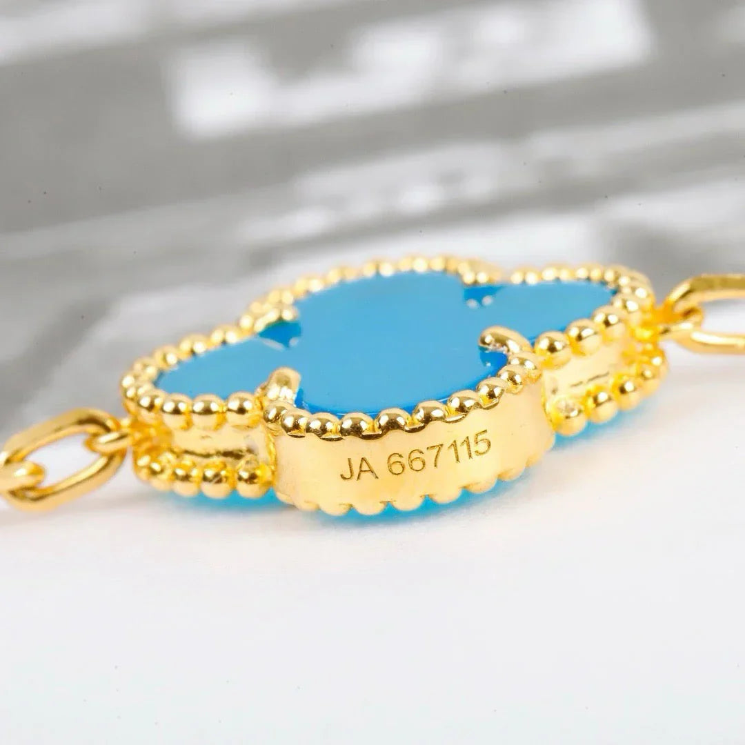 CLOVER 5 MOTIF TURQUOISE BRACELET COLLECTION