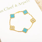 CLOVER 5 MOTIF TURQUOISE BRACELET COLLECTION
