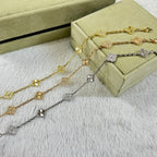 CLOVER 6 MOTIF DIAMOND LASER BRACELET