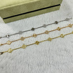 CLOVER 6 MOTIF DIAMOND LASER BRACELET
