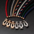 FORCE LARGE HORSESHOE FULL DIAMOND BRACELET SILVER