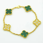 CLOVER 5 MOTIF MALACHITE BRACELET COLLECTION VIP