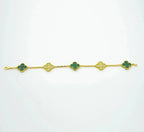 CLOVER 5 MOTIF MALACHITE BRACELET COLLECTION VIP