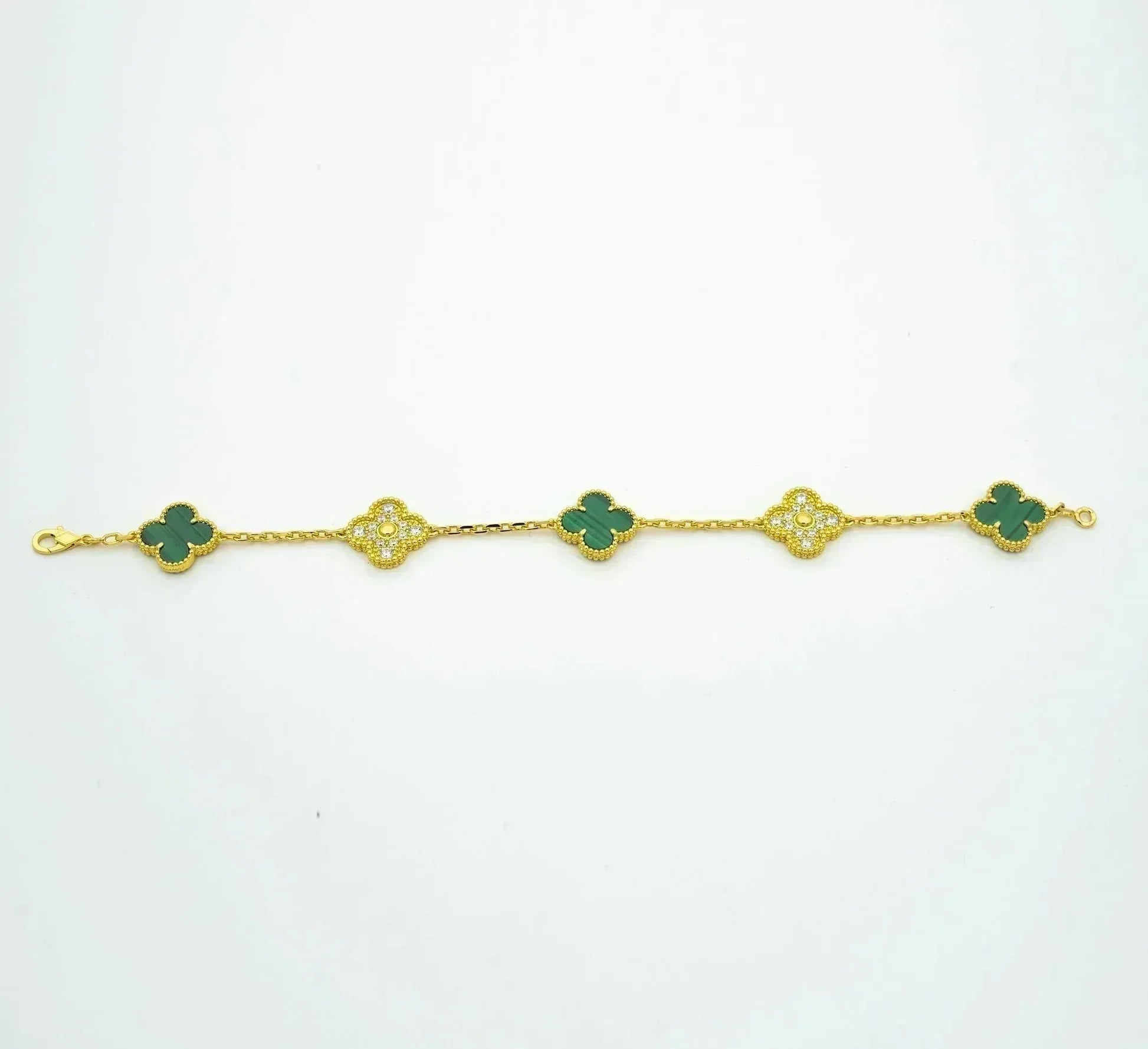 CLOVER 5 MOTIF MALACHITE BRACELET COLLECTION VIP