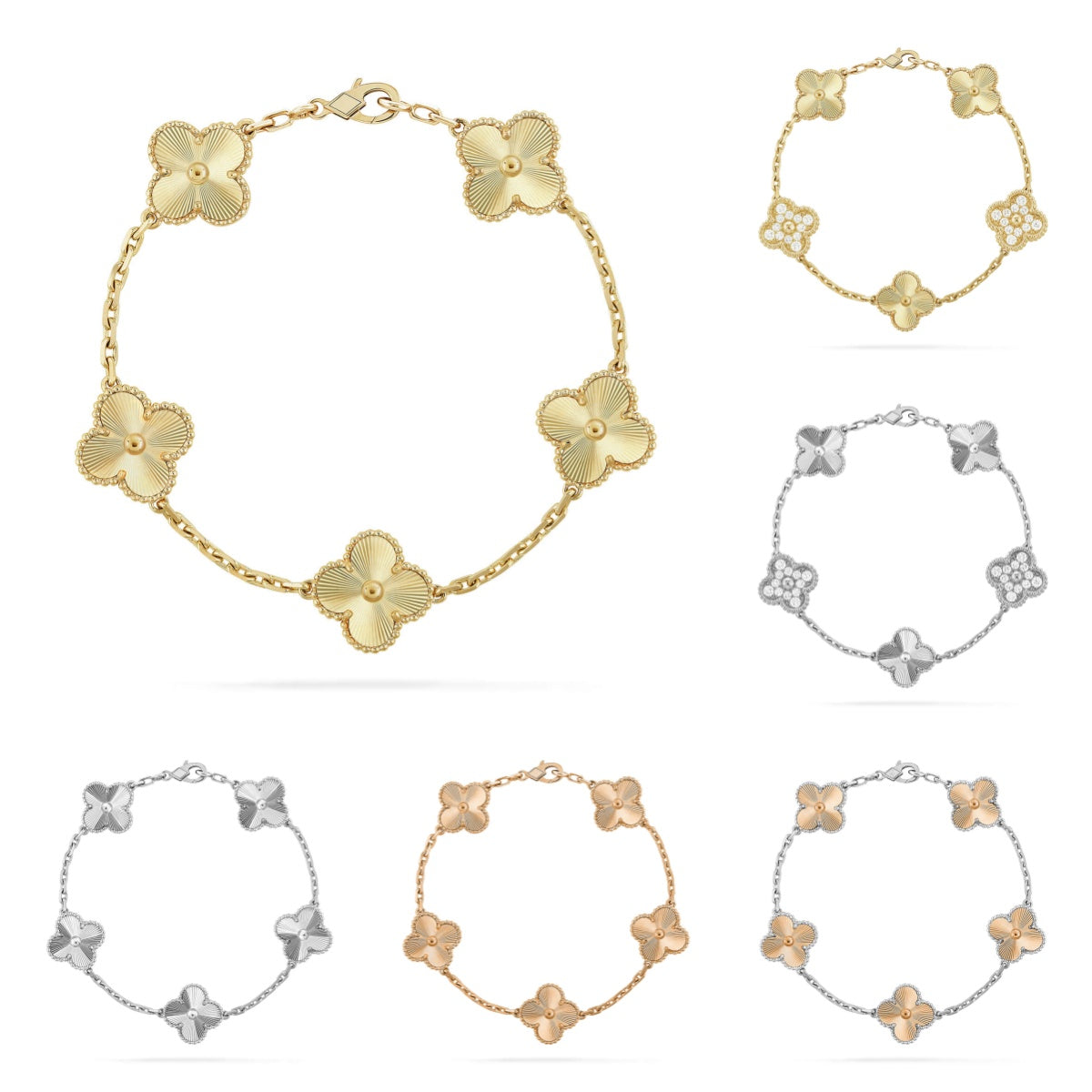 CLOVER 5 MOTIF LASER BRACELET COLLECTION