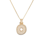 14k Diamond Dazzle Bubble Initial Necklace