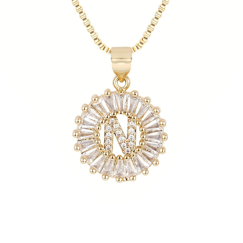 Circle Initial Necklace