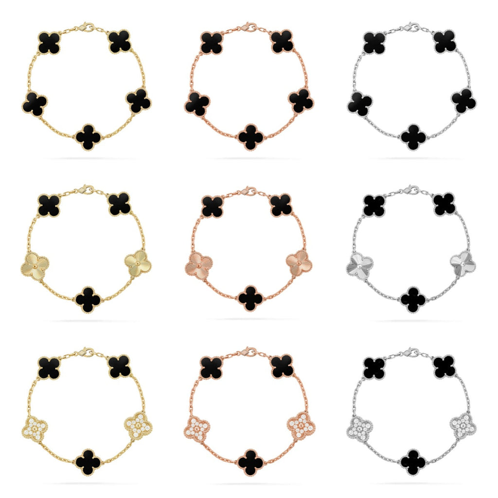 CLOVER 5 MOTIF ONYXS BRACELET COLLECTION