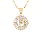 Circle Initial Necklace
