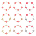 CLOVER 5 MOTIFS PINK MOP BRACELET COLLECTION