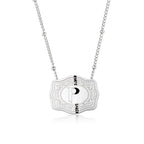 Dainty Belt Buckle Letter Initial Necklaces