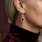 Ruby Teardrop Earrings