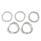 5pc Beaded Bracelet Stack Set