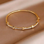 Classy Diamond Hex Bangle Bracelet