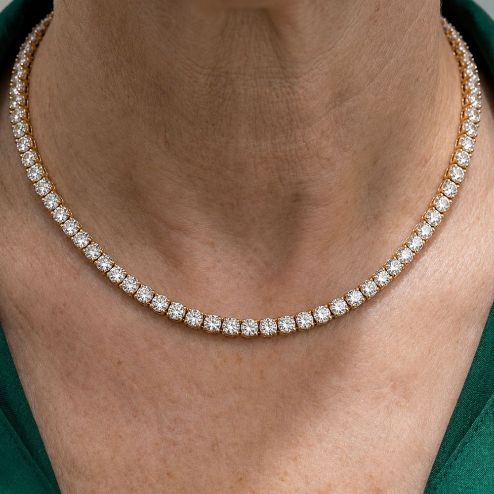 Tennis Gold Necklace