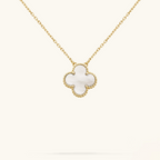 CLOVER White/Gold Necklace – Timeless Elegance for Everyday Style