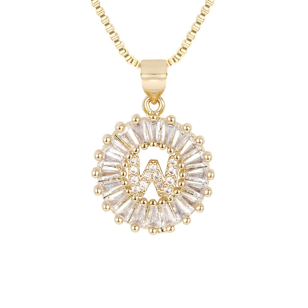 Circle Initial Necklace