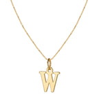 14k Minimal Serif Initial Necklace
