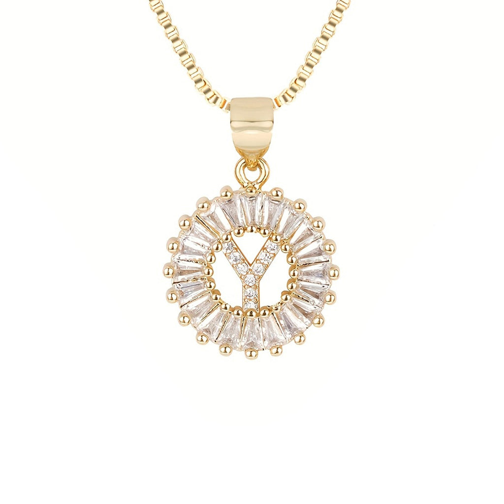 Circle Initial Necklace