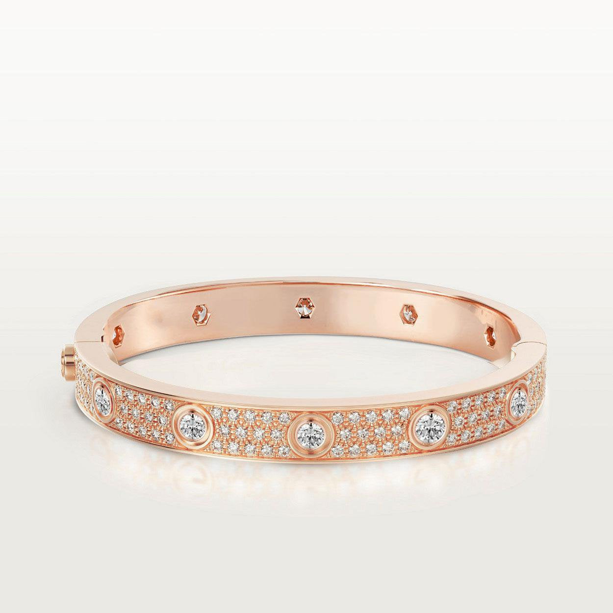 LOVE BRACELET 6.1MM DIAMOND-PAVED 10 BIG DIAMONDS VIP