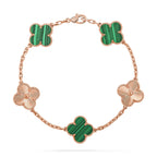 CLOVER 5 MOTIF MALACHITE BRACELET COLLECTION VIP