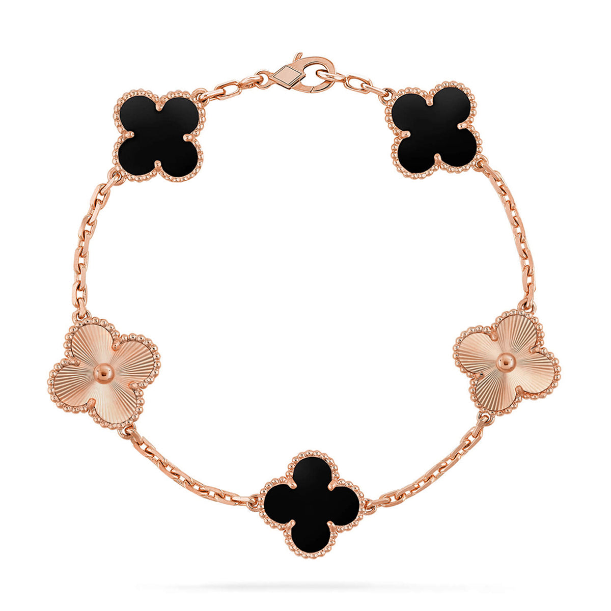 CLOVER 5 MOTIF ONYXS BRACELET COLLECTION