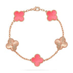 CLOVER 5 MOTIFS PINK MOP BRACELET COLLECTION